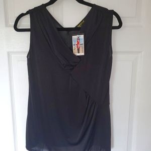 Paris Pink Black Sleeveless shirt